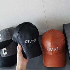 Celine Leather Baseball Cap
