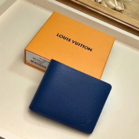 LV Multiple Wallet Epi Leather Bleu Oxford