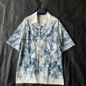 LV Graphic Short-Sleeved Cotton Shirt