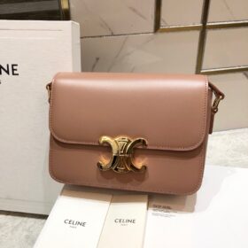 Celine Teen Triomphe Bag In Shiny Calfskin