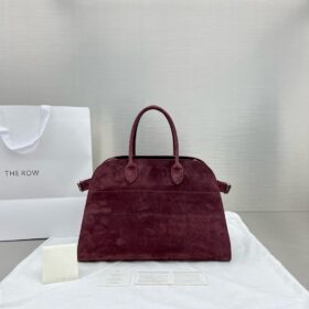 The Row Soft Margaux 15 Bag In Suede