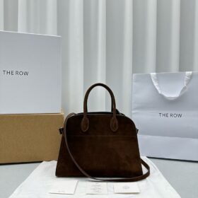 The Row Soft Margaux 12 Bag in Suede