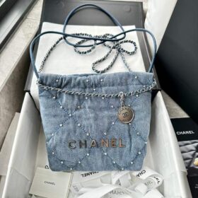Chanel 22 Mini Handbag Denim